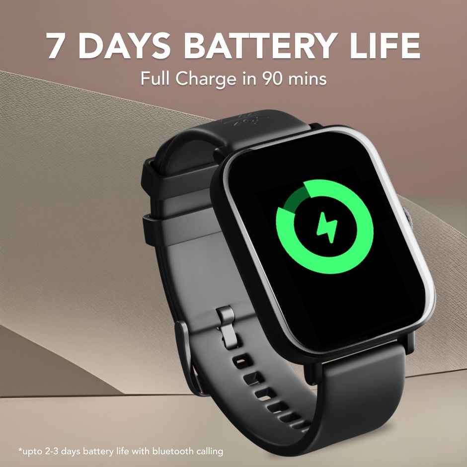 Cultsport Beats 1.85" HD Display, BT Calling Smartwatch, Crown Control, (Black)