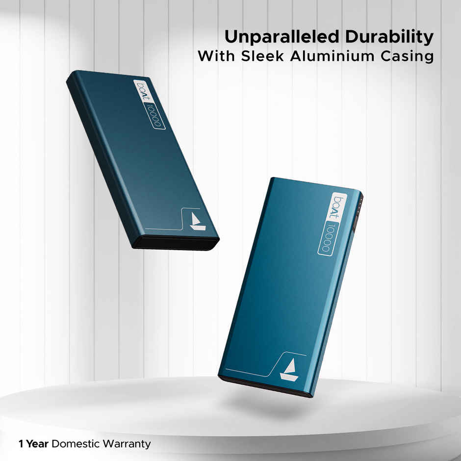 boAt 10000 mAh Power Bank w/ 22.5W Fast Charging & Smart IC Protection - PB300 (Steel Blue)