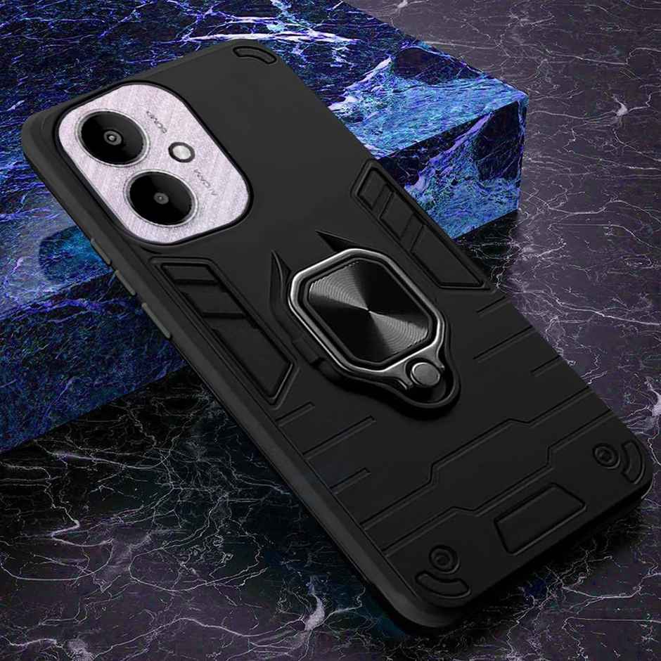 Artistque Case for Mi Redmi 13c 4g / 13c 5g / Poco C65 / Poco M6 Back Cover - Ring Stand Armor Cover