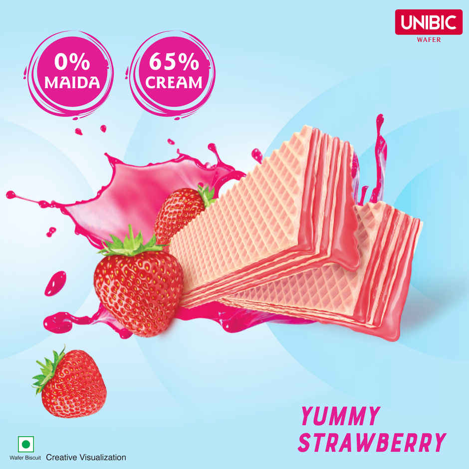 UNIBIC Cookies Wafer Yummy Strawberry