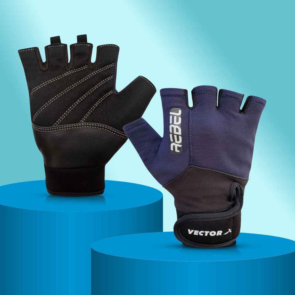 Vector X Rebel Unisex Workout Weight Lifting Gloves For Men And Women, Size- Large (Colour May Vary)