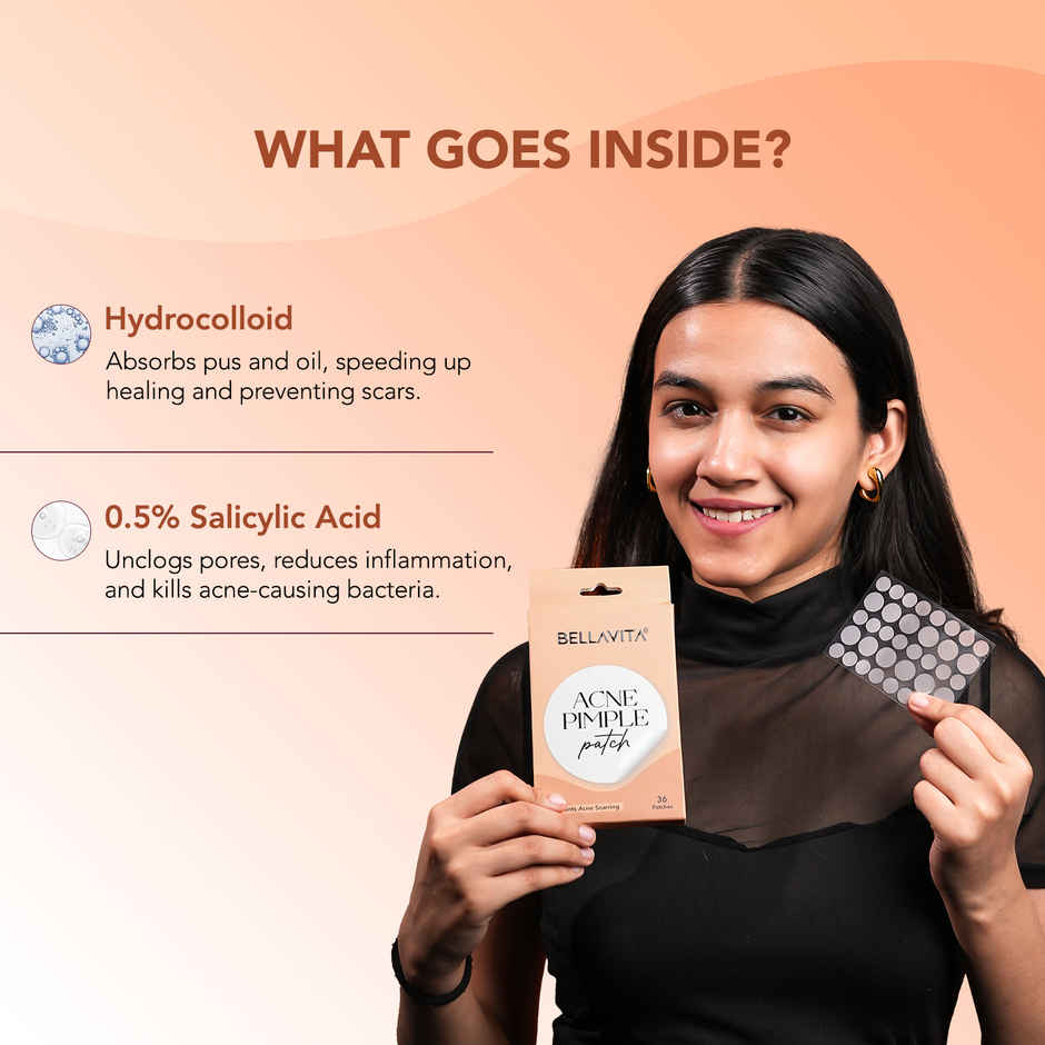 BELLAVITA Acne Patch for Face|Waterproof Patches for Active Acne|Absorbs Pimple Overnigh