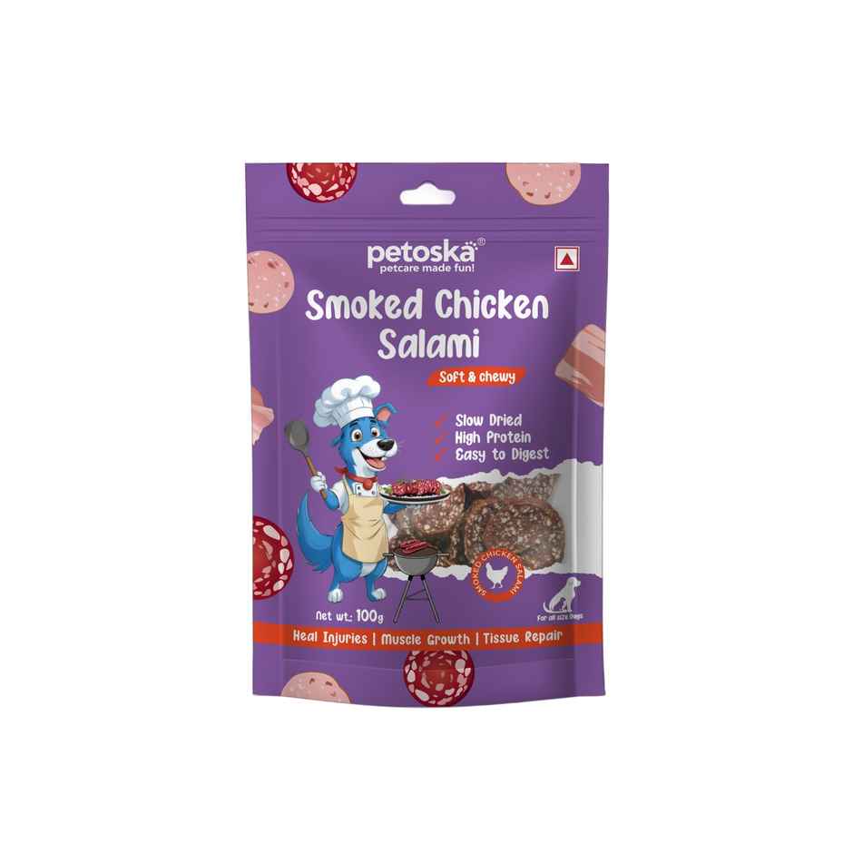 Petoska Dog Treats Smoked Chicken Salami