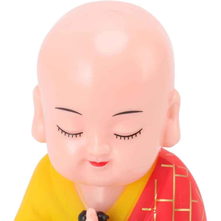 TIED RIBBONS Feng Shui Little Buddha Statue | Multicolour - 3 in x 3.5 in