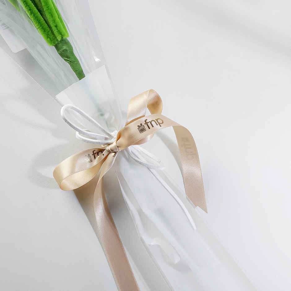 Velvet Touch Crochet Tulip Artificial Flower Stem | Ideal for Gifting | FNP