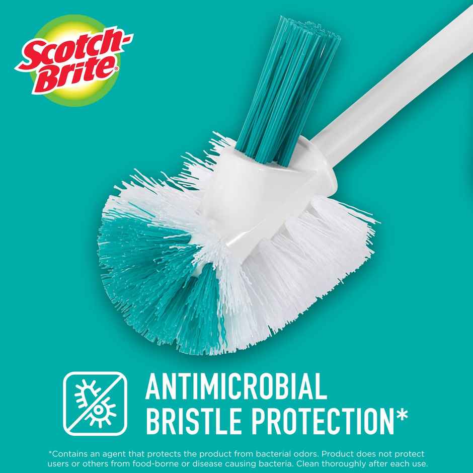 Scotch-Brite Premium Toilet Plastic Brush with Round Container