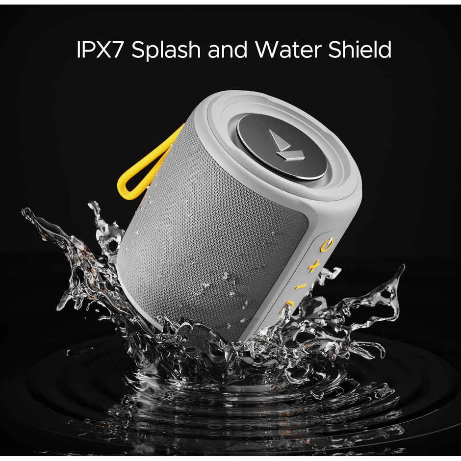 boAt Stone 352 Bluetooth Speaker with 10W RMS Stereo Sound, IPX7 Water Resistance, TWS Feature, Up to 12H Total Playtime, Multi-Compatibility Modes, Free Music Streaming on JioSaavn - Groovy Grey