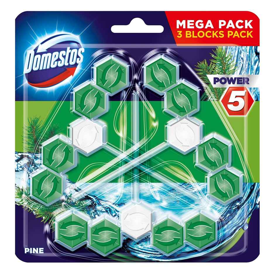 Domestos Pine Power 5 Toilet Block