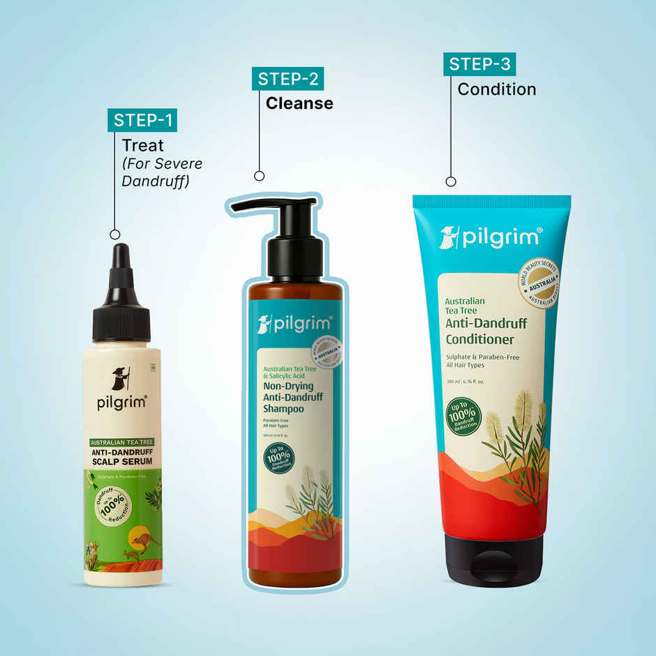 Pilgrim Tea Tree Non-Drying Anti-Dandruff Shampoo Helps remove Dandruff for Men & Women