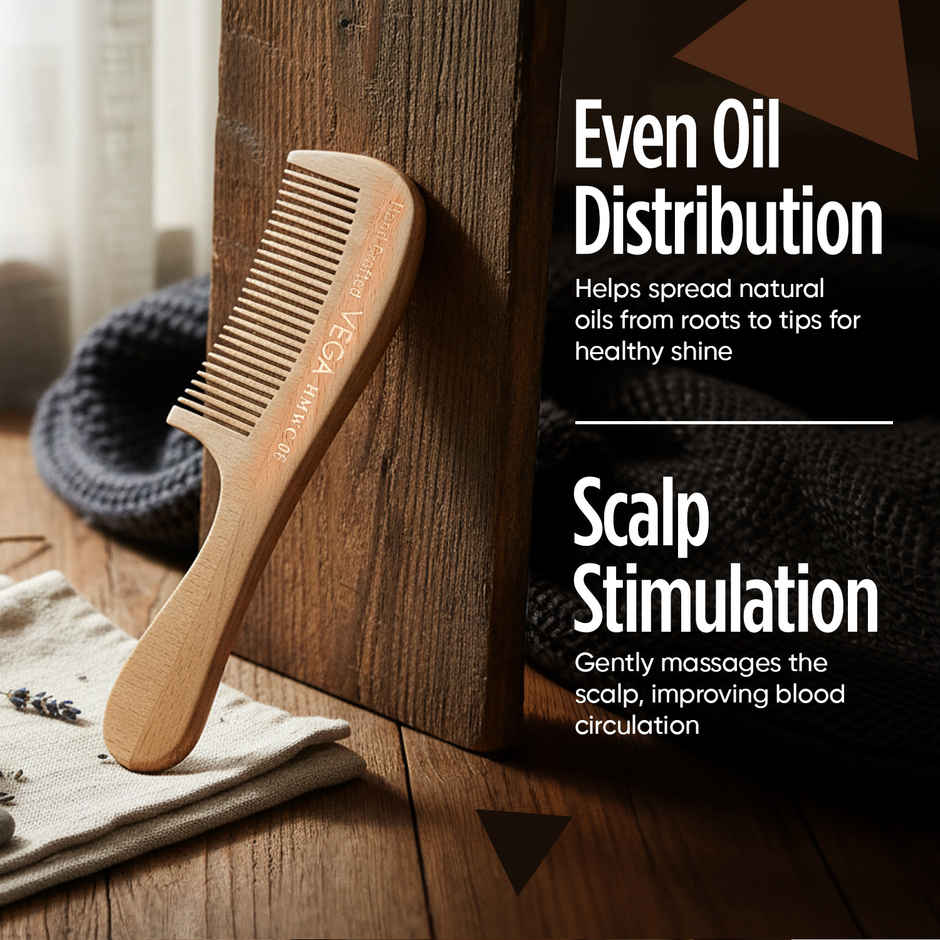 VEGA Boutique Wooden Hair Comb for Men and Women, (HMWC-06)