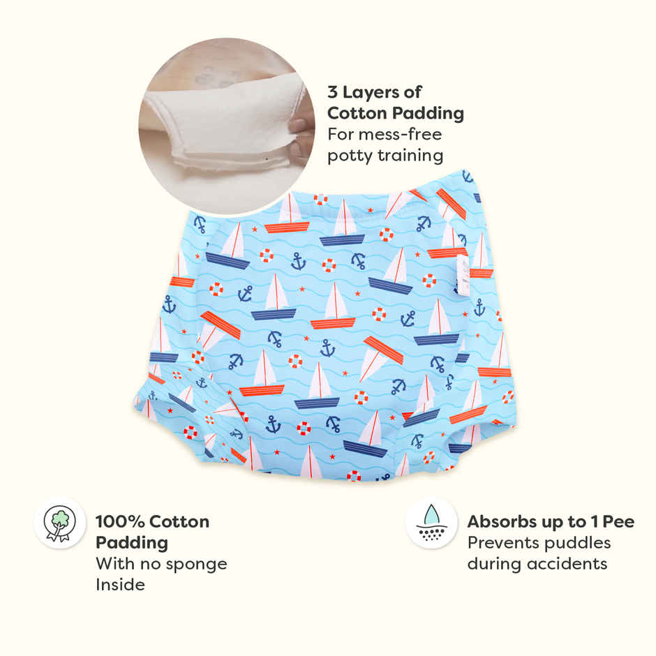SuperBottoms Pack of 3 Potty Training Padded Underwear (2-3Y) for Mess-free Diaper free time