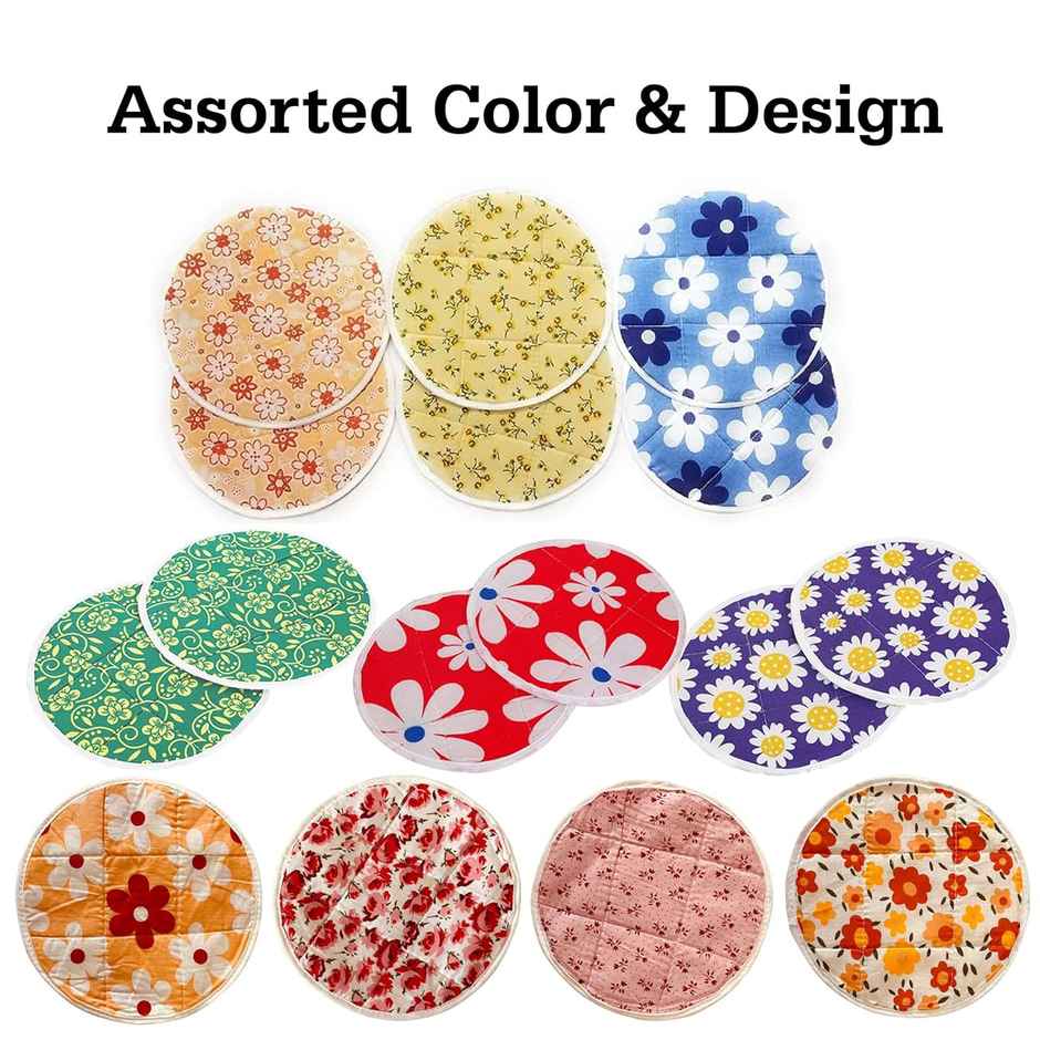 Kuber Industries Cotton 2 Pieces Set 1 Pc Top & 1 Pc Bottom Roti Cover (Assorted)