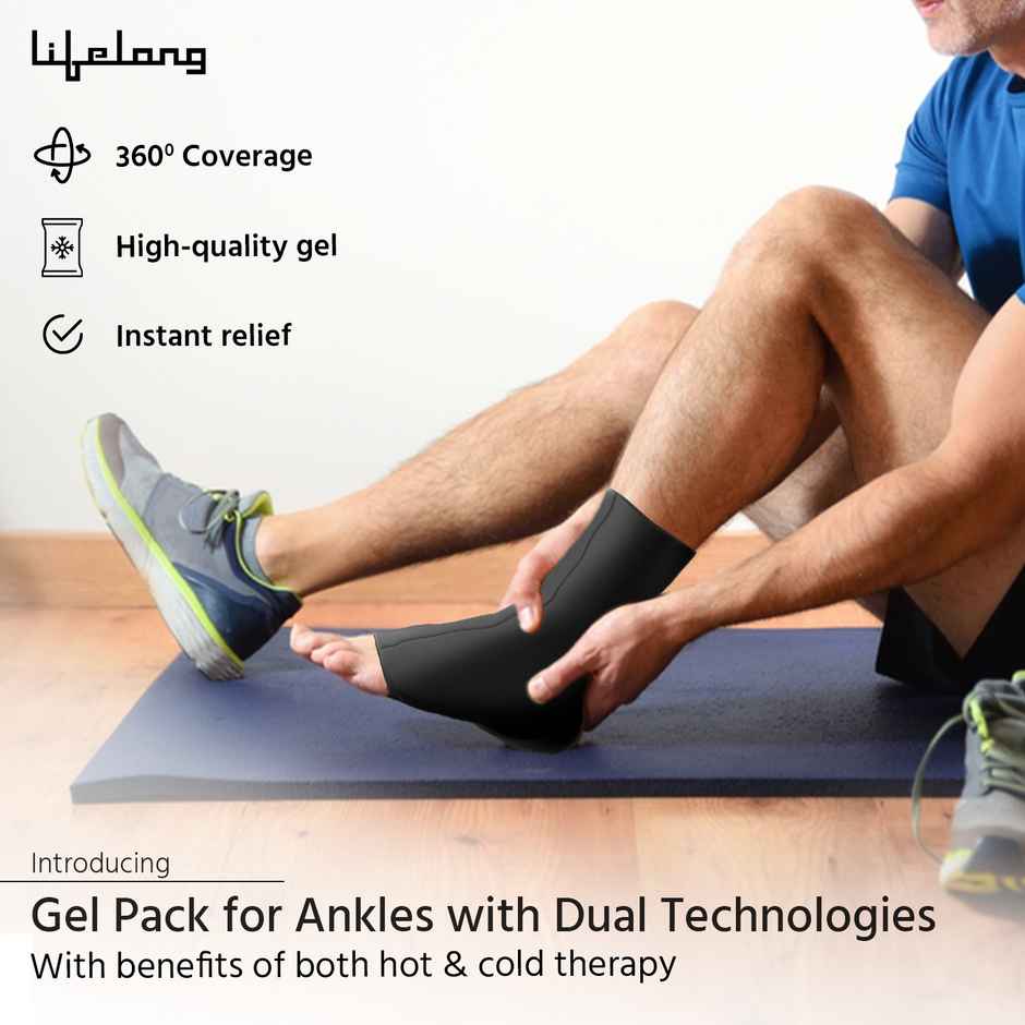 Lifelong Reusable Hot & Cold Gel Pack for Ankle Recovery & Pain Relief | Cool Pack | Ice Bag