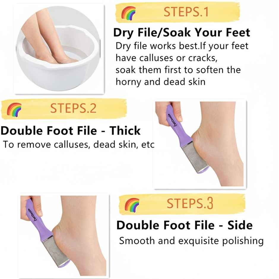 Midazzle Dual Side Foot Filer/Scrubber and Callus Remover - Premium |MIFF5209