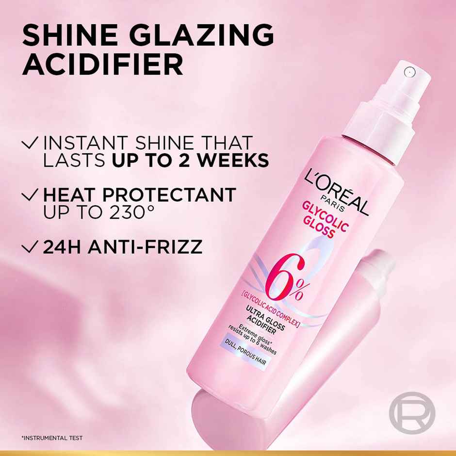L'Oreal Paris Glycolic Gloss Acidifier Rinse-Off Spray | for lasting shine