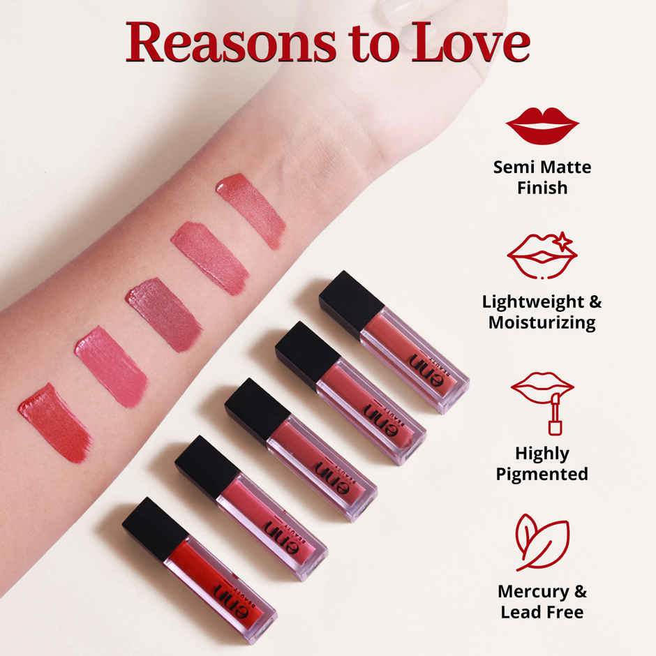 ENN Beauty Semi Matte Liquid Lipsticks | Perfect Nudes | Smooth Weightless Formula