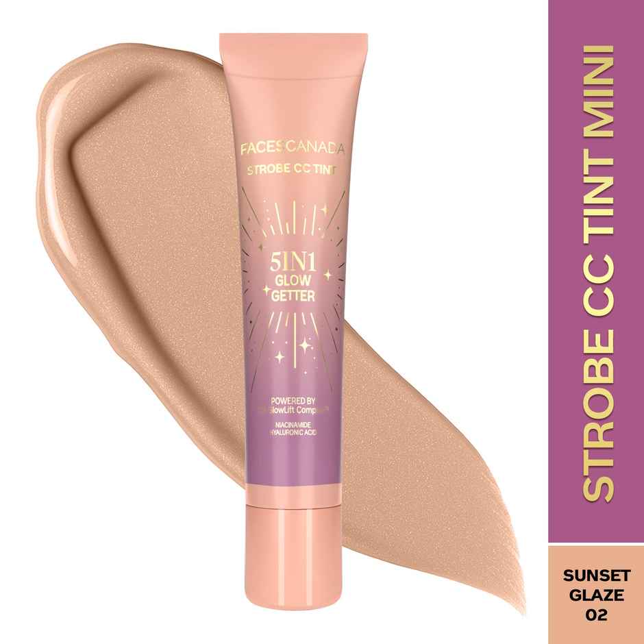 FACES CANADA Strobe CC Tint Mini - Sunset Glaze 02 | BB/CC Cream & Highlighter