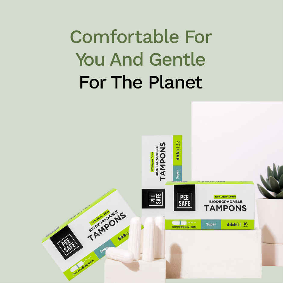 Pee Safe Super Tampons for Medium Flow | Ultra-Absorbent & Leak-Proof Protection