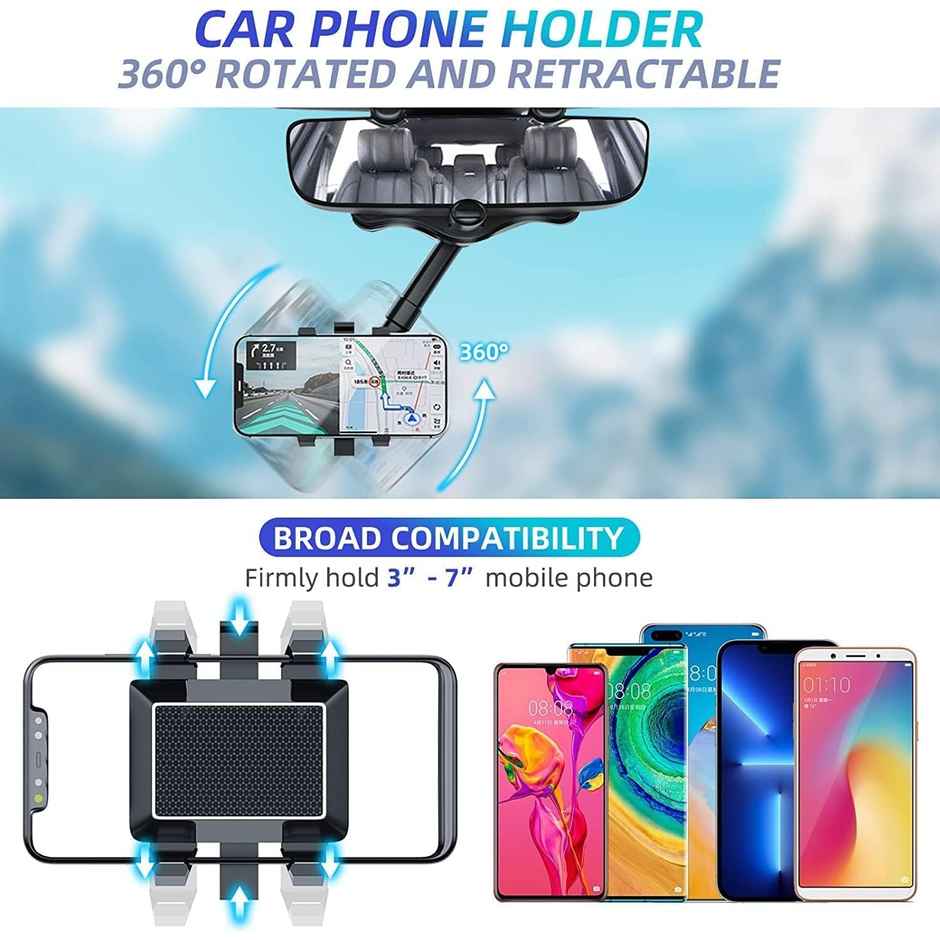 Sounce 360 Rotatable And Retractable Car Phone Holder