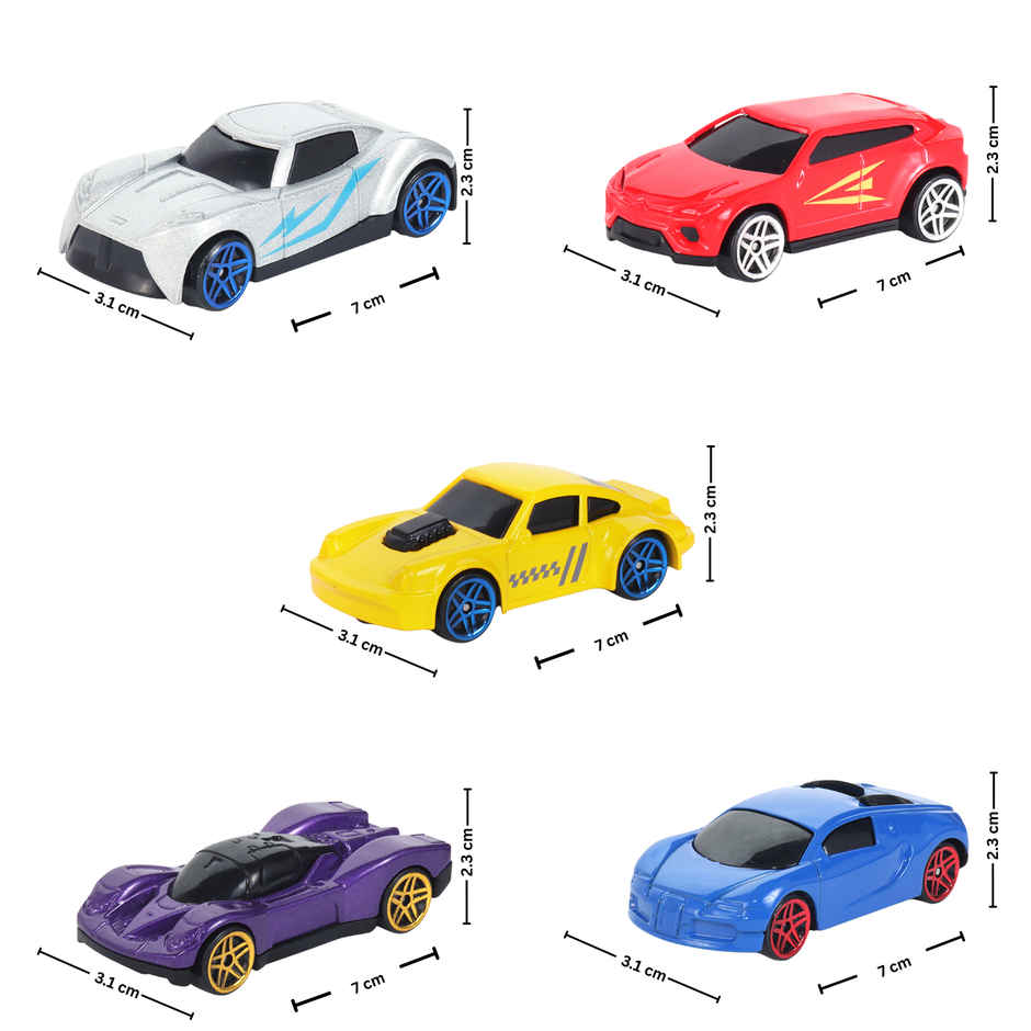 Race N Roll 1:64 Metal Die Cast Car | Lu.hw.bu.nz.po959 | Pack of 5