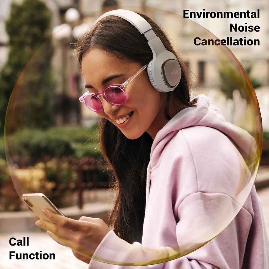 Zebronics Thunder Neo Wireless Over-Ear Headphone, 60Hr Backup, Bt 5.4, Gaming, Deep Bass, Silver