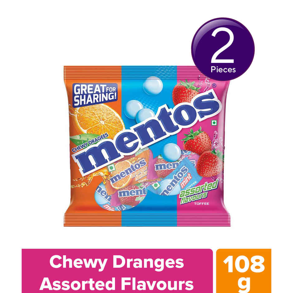 Mentos Chewy Dragees Assorted Flavours Combo 