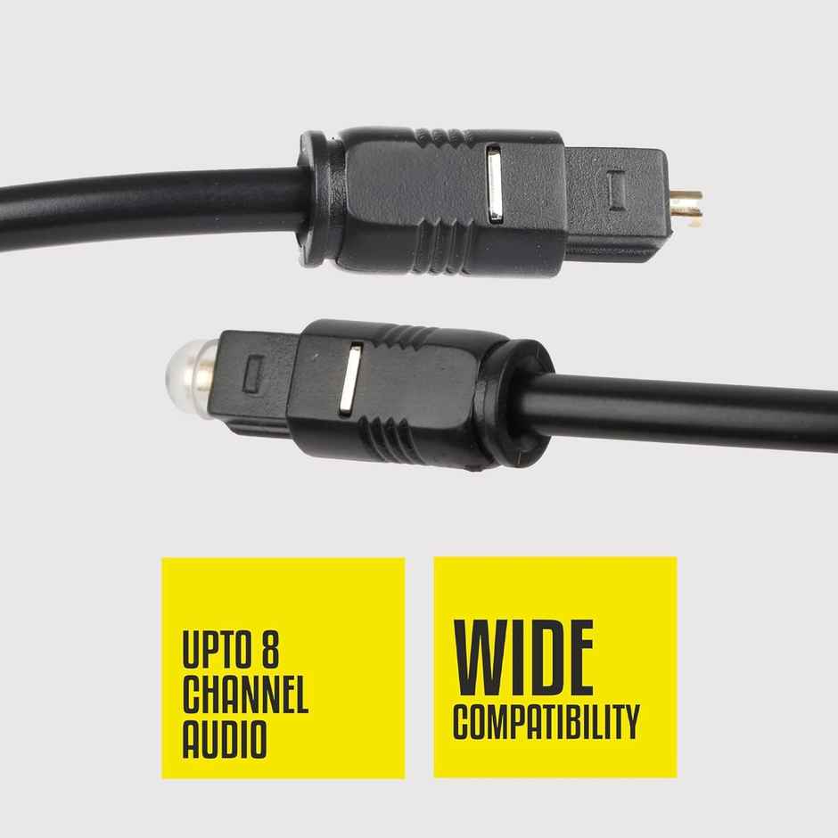 Zeb Oc150 Optical Cable Dolby Digital Plus Support, 8Channel Audio Support 1.5M, Smart Tv, Soundbar