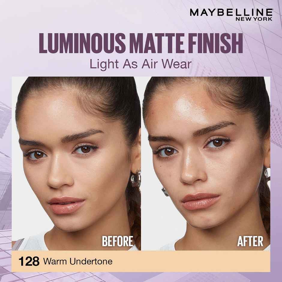 Maybelline New York Super Stay Lumi Matte Liquid Foundation, 128