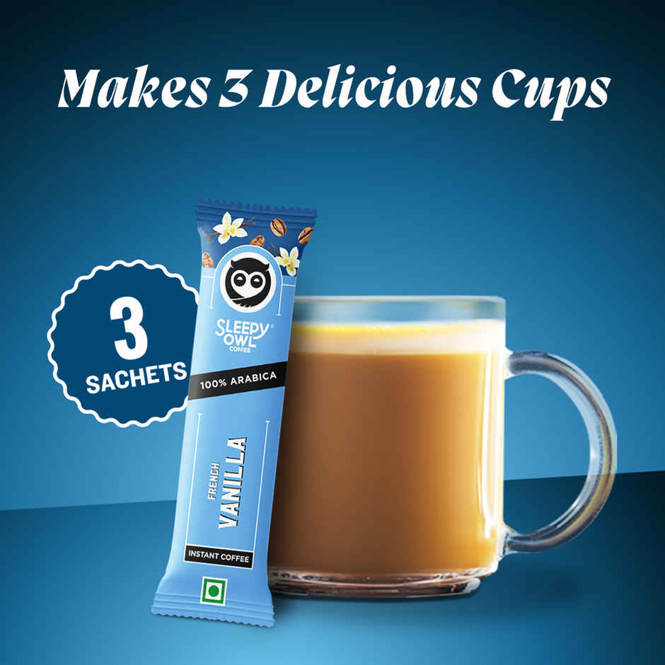 Sleepy Owl French Vanilla 100% Arabica Instant Coffee Sachets