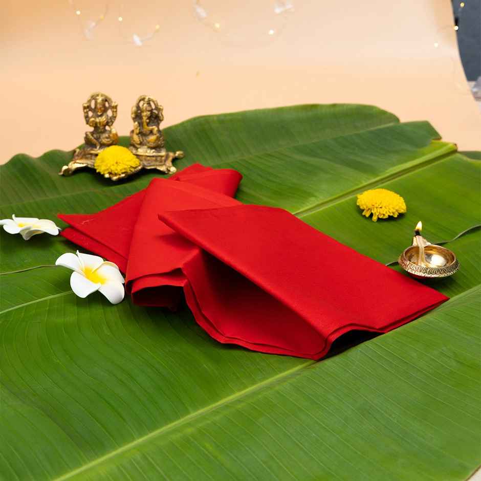 Pooja Cloth | Red | 1.25 m x 0.8 m | Jai Kashi