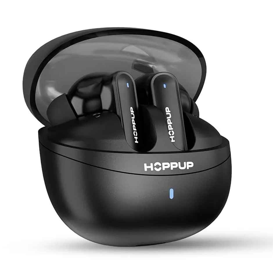 Hoppup Airdoze F50 Earbuds With 40H Playtime, 40 ms Low Latency, Ai ENC(Stealth Black,True Wireless)