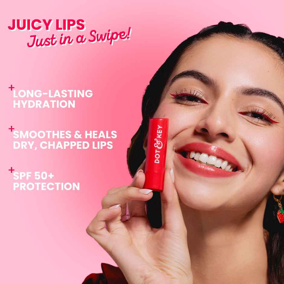 Dot & Key Barrier Repair Hydrating Lip Balm SPF 50 | Strawberry Red