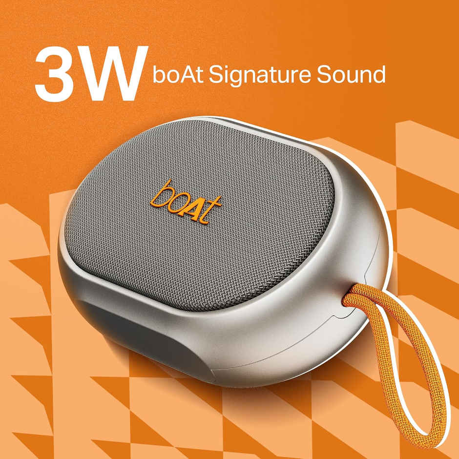 boAt Stone 110 Bluetooth Speaker | 3W | 15 Hours Playtime | Groovy Grey Groovy Grey
