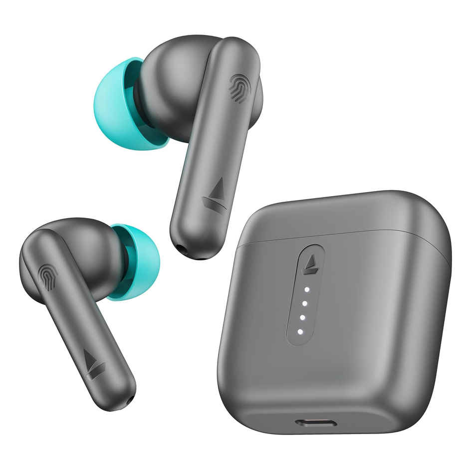 boAt Airdopes 141 TWS Ear Buds with mic Low Latency, ENx Tech, 42HRS Battery, Fast Charge, IWP, IPX4, v5.1 Bluetooth Earbuds - Cider Cyan