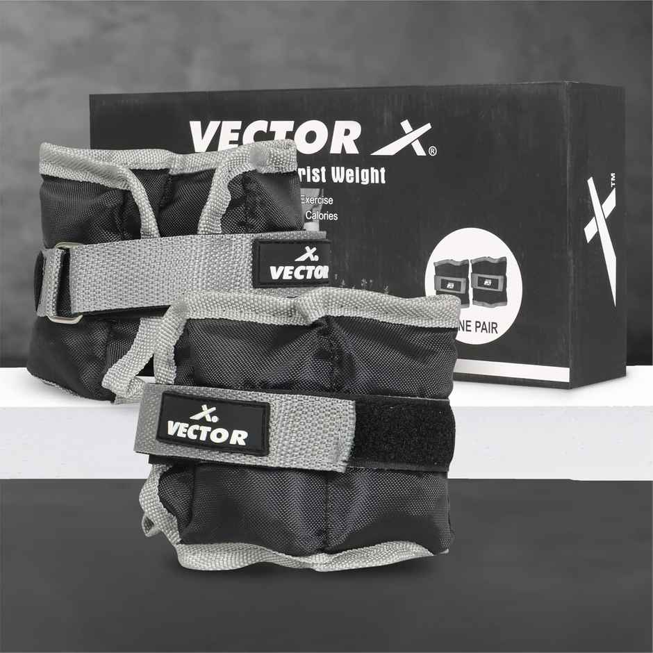 Vector X Aw-10 Pair of Ankle/Wrist Ankle | Resistance Exercise | Fitness Band | Polyester | 1 Kg