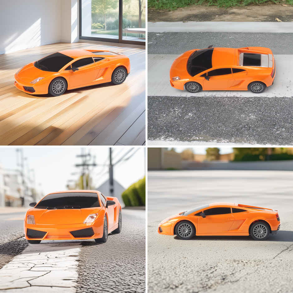 Race N Roll 1:24 Rechargeable Hi Speed Mini Remote Control Car - Lam Orange