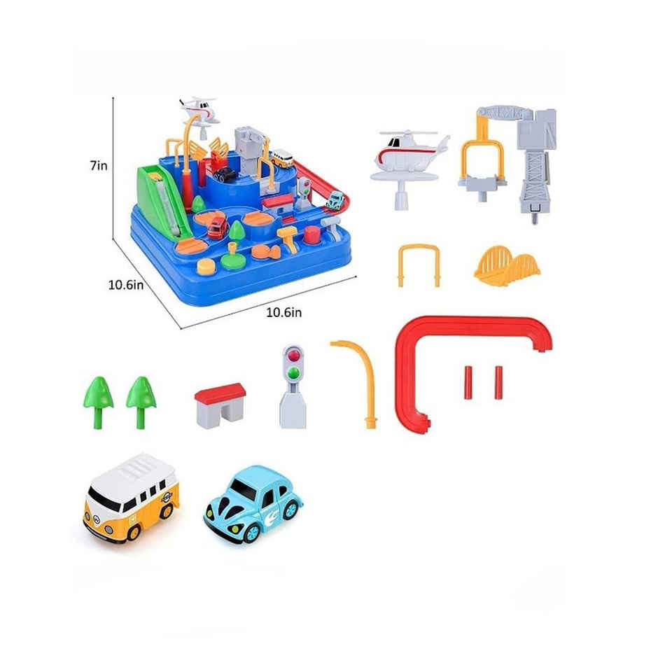 Toyshine Car Race Track Adventure Set for 3+ Year Old Boys and Girls