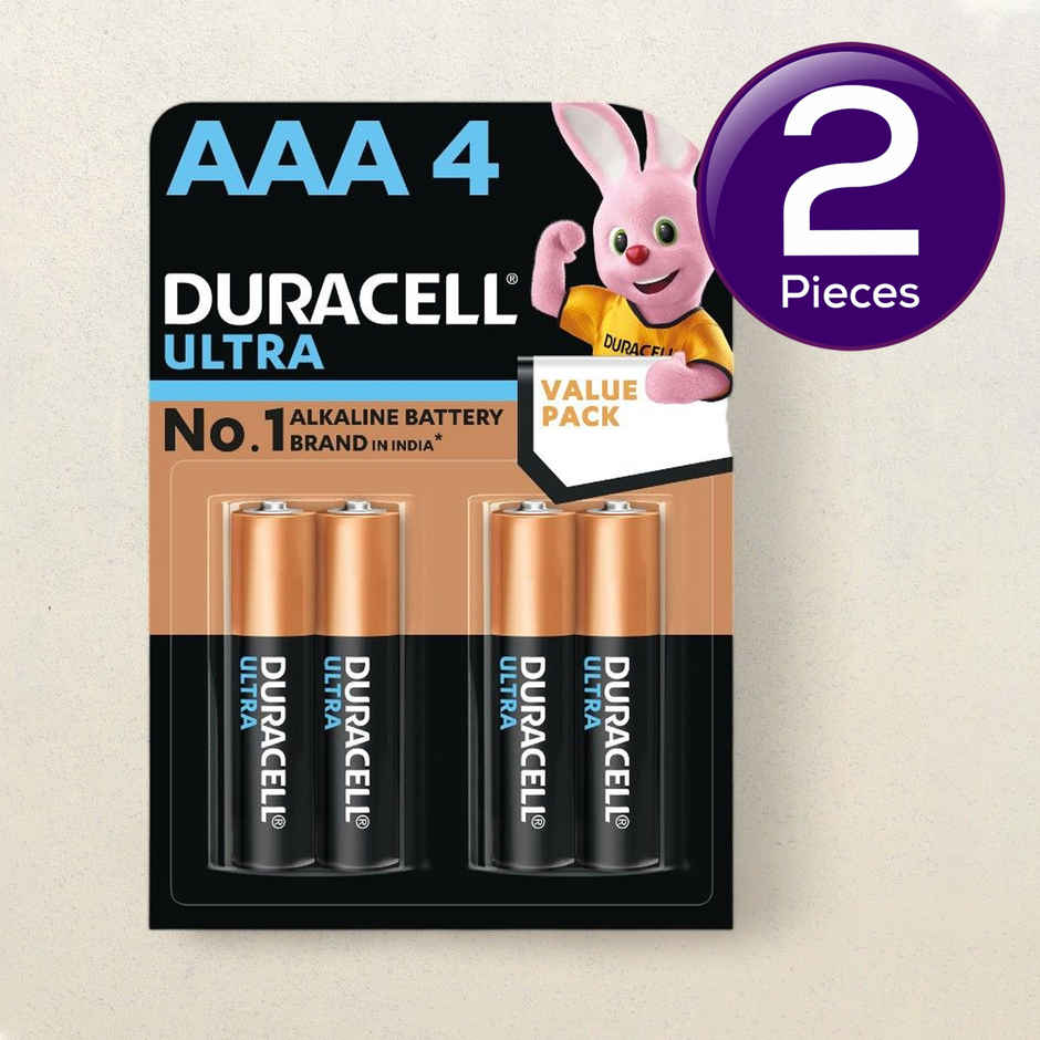 Duracell Ultra Alkaline AAA Battery (Pack of 4) Combo