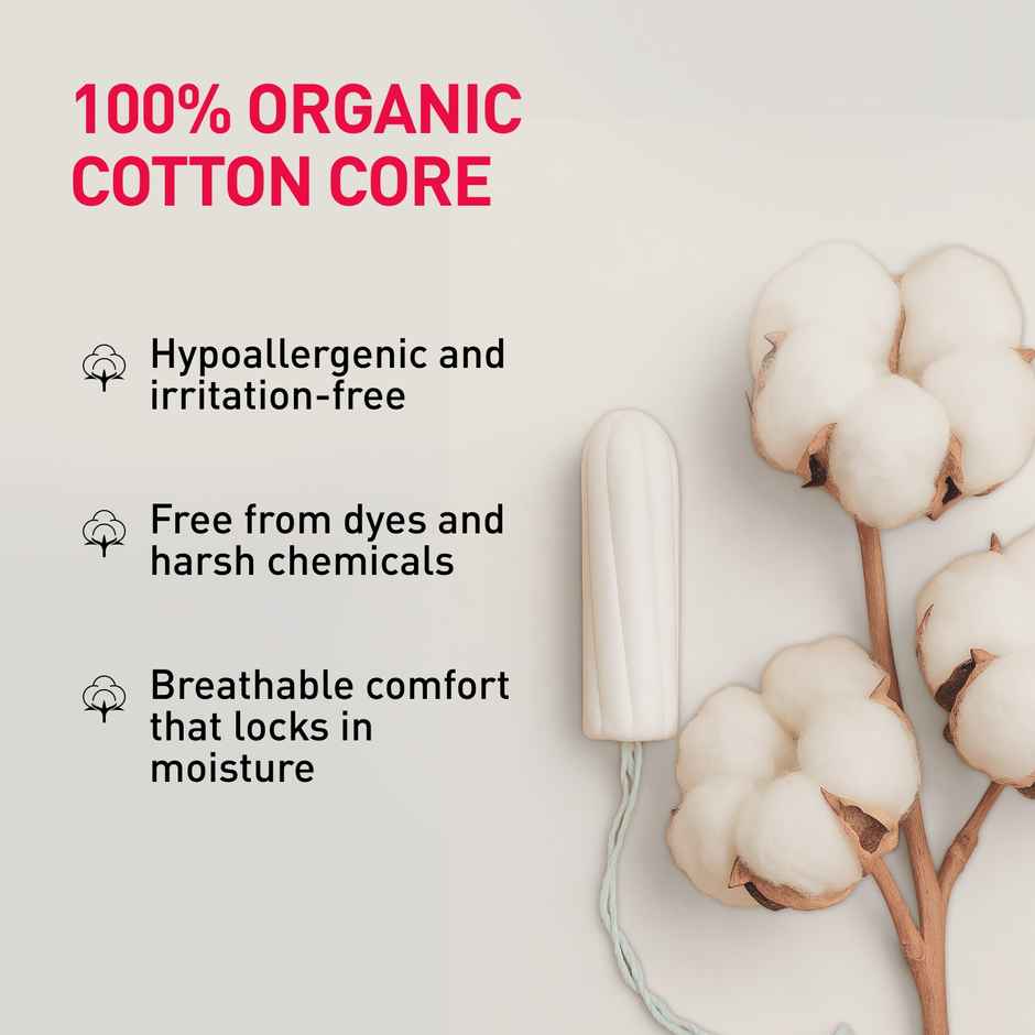 Sirona Regular Flow Tampons | Organic Cotton Core | Ultra-High Absorbency | Leak-Proof Protection