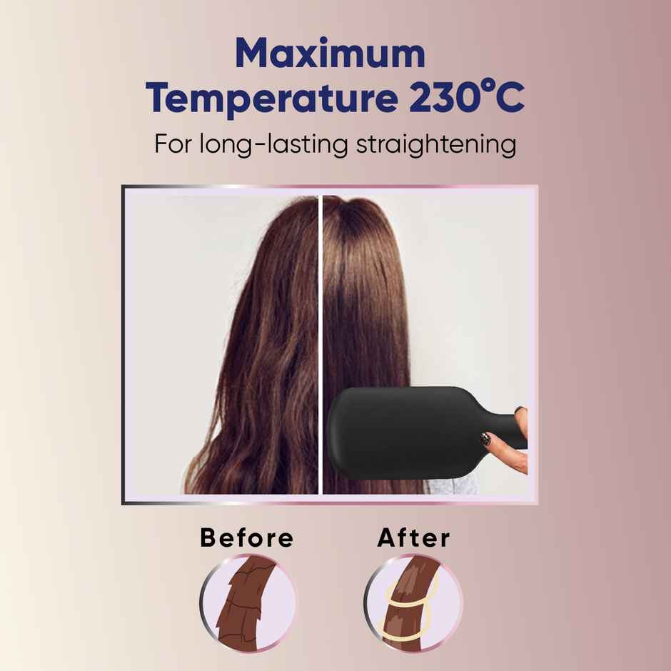 Vega Litstyle L2 Hair Straightener Brush for Women With Keratin - Vhsb-07