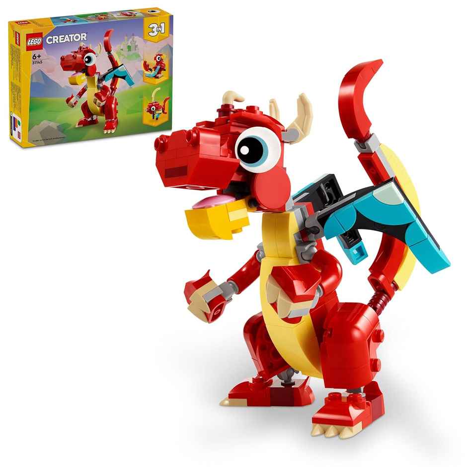 Lego Creator Red Dragon 3in1 Animal Toy Set (149 Pieces)