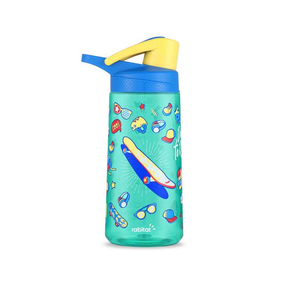 Rabitat Flip Lock | Spill-Proof 100% BPA Free Kids Water Bottle | Food-Grade