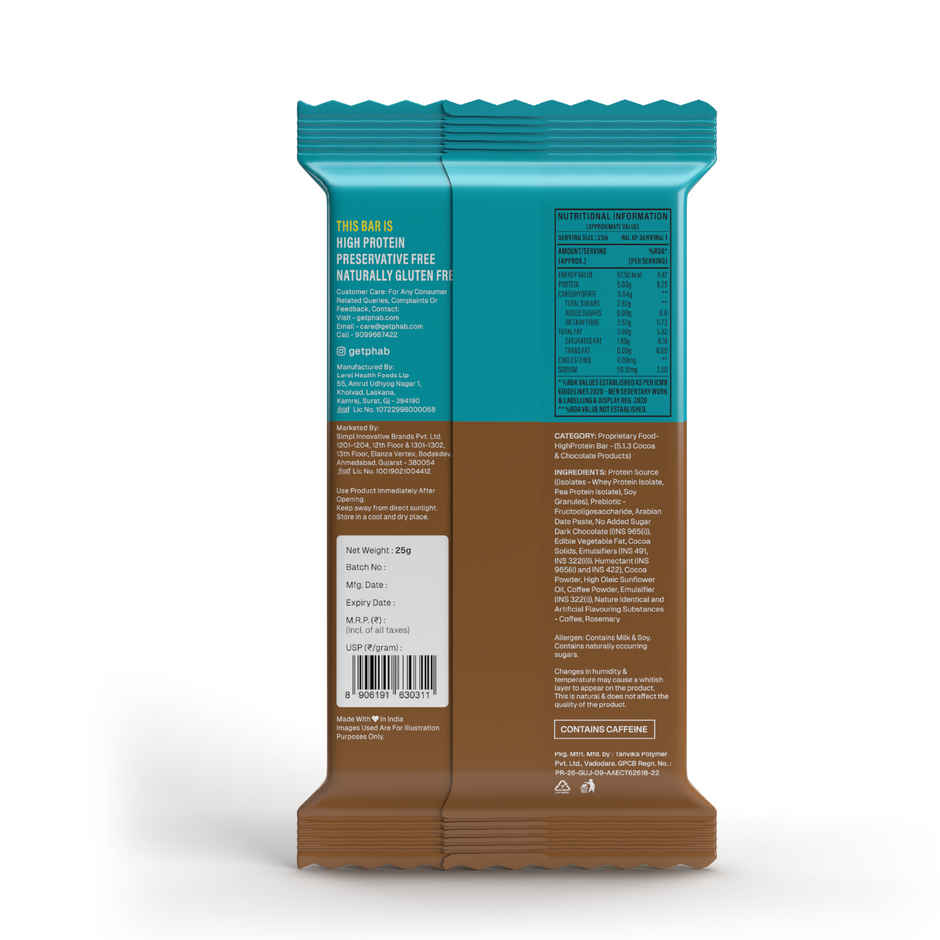 Phab Mocha Fudge Pocket Protein Bar - 5g Mini Protein Bar