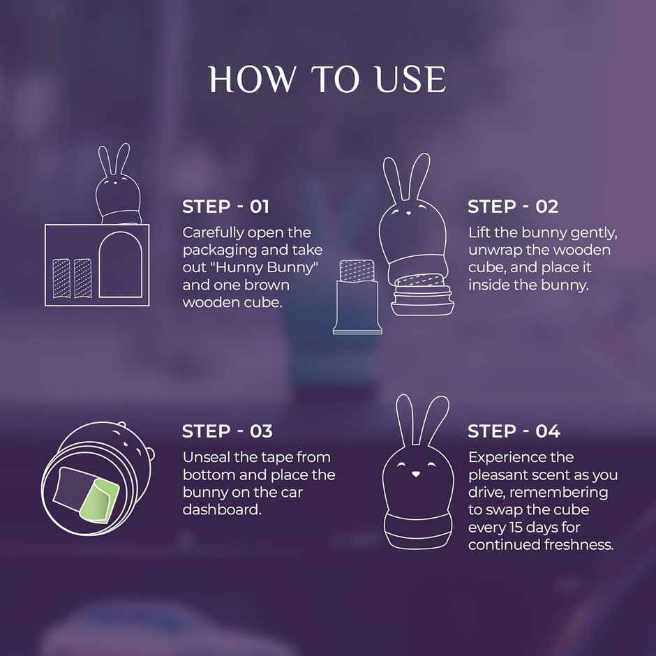 Aromahpure Hunny Bunny Car Air Freshner - Lavender