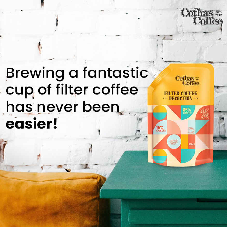 Cothas Filter Coffee Decoction Medium Roast Coffee Premix