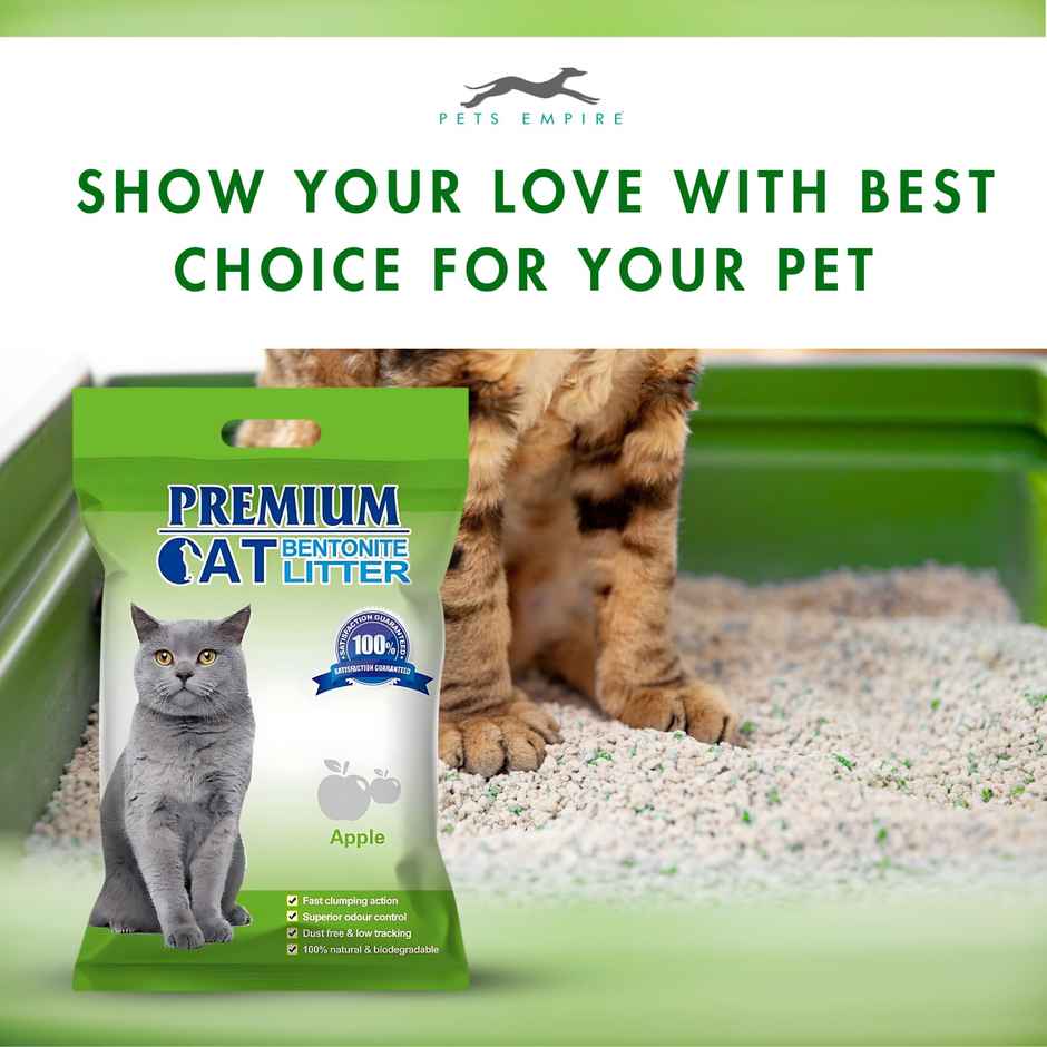 Pets Empire Natural Scoopable Bentonite Ball Cat litter , Apple Scent