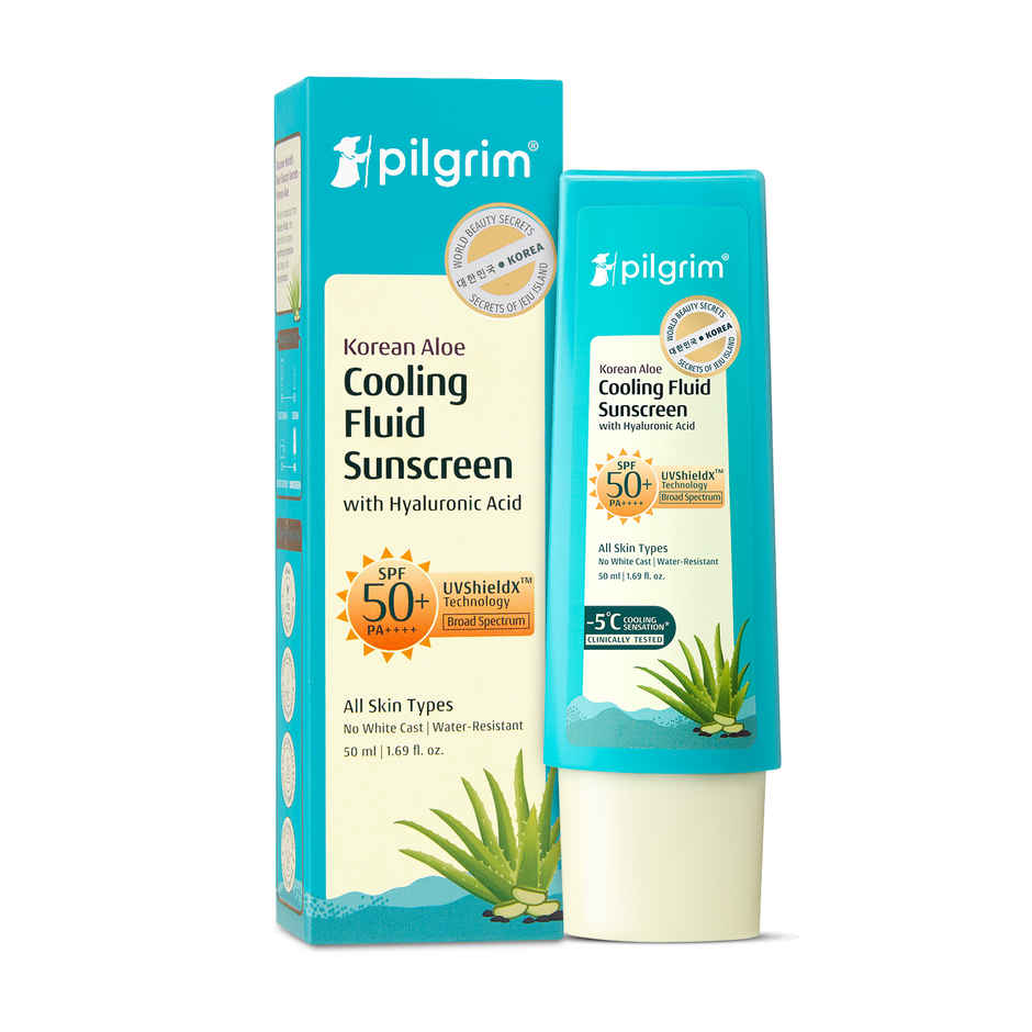 Pilgrim Korean Aloe Cooling Fluid Sunscreen SPF 50+ PA++++ with Hyaluronic Acid