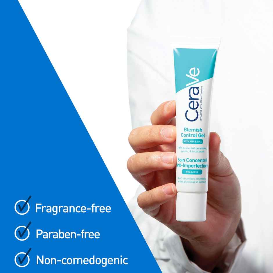 CeraVe Blemish Control Gel With 2% Salicylic Acid, AHA & Niacinamide For Acne Spot Treatment