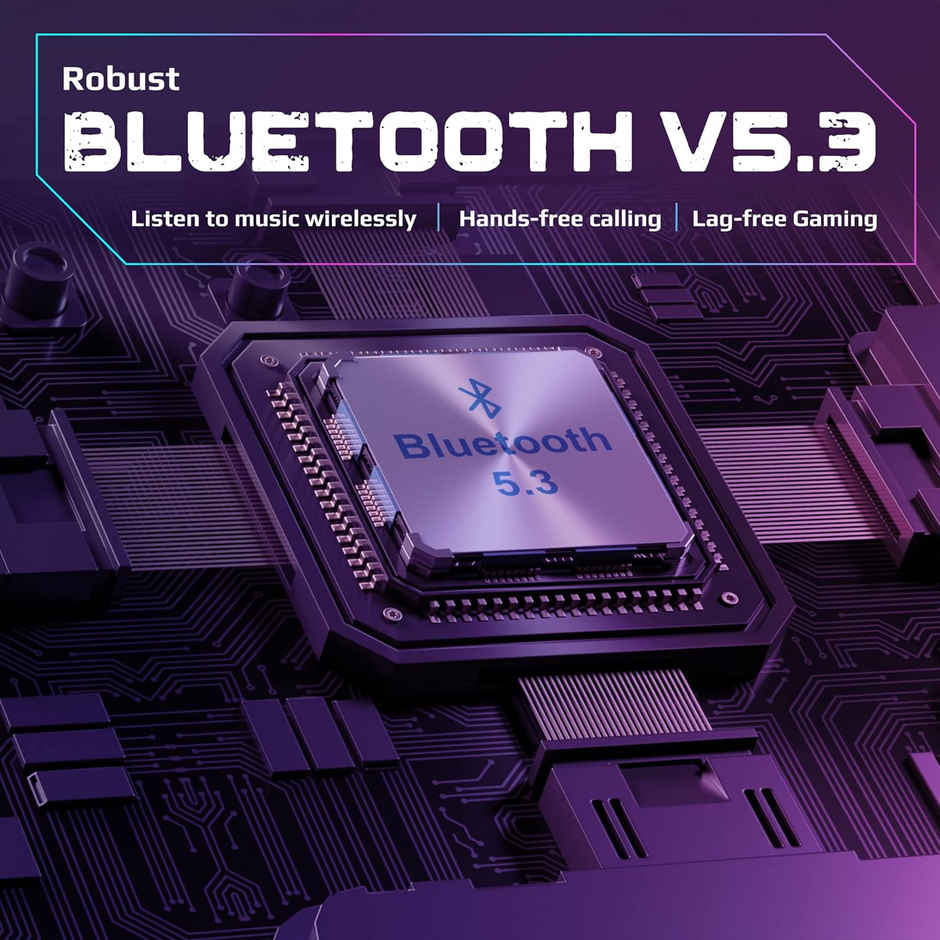 Hammer G-Shots Truly Wireless Gaming Earbuds, 50 ms Gaming Low Latency TWS, Bluetooth V5.3 - Black