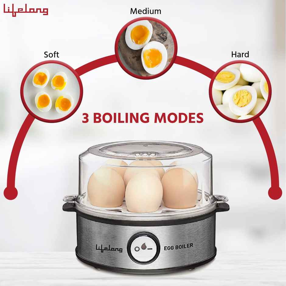 Lifelong 360 W Egg Boiler - 7 Eggs | Automatic Turn-Off